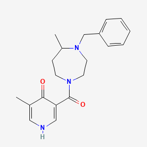 3-(4-benzyl-5-methyl-1,4-diazepane-1-carbonyl)-5-methyl-1H-pyridin-4-one