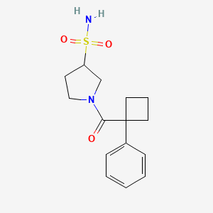 1-(1-Phenylcyclobutanecarbonyl)pyrrolidine-3-sulfonamide