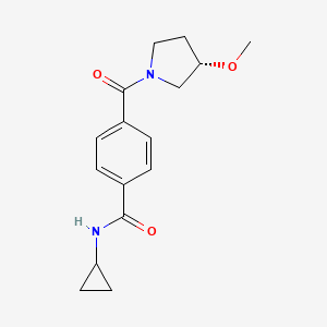 N-cyclopropyl-4-[(3S)-3-methoxypyrrolidine-1-carbonyl]benzamide