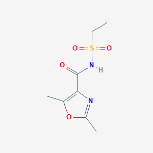 molecular formula C8H12N2O4S B7441627 N-ethylsulfonyl-2,5-dimethyl-1,3-oxazole-4-carboxamide 