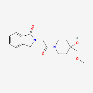 molecular formula C17H22N2O4 B7441680 2-[2-[4-hydroxy-4-(methoxymethyl)piperidin-1-yl]-2-oxoethyl]-3H-isoindol-1-one 