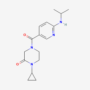 1-Cyclopropyl-4-[6-(propan-2-ylamino)pyridine-3-carbonyl]piperazin-2-one