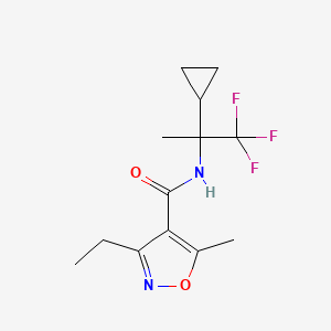 N-(2-cyclopropyl-1,1,1-trifluoropropan-2-yl)-3-ethyl-5-methyl-1,2-oxazole-4-carboxamide