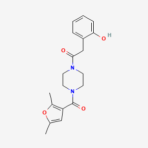 1-[4-(2,5-Dimethylfuran-3-carbonyl)piperazin-1-yl]-2-(2-hydroxyphenyl)ethanone