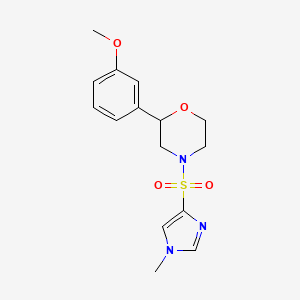 2-(3-Methoxyphenyl)-4-(1-methylimidazol-4-yl)sulfonylmorpholine