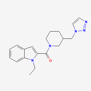 (1-Ethylindol-2-yl)-[3-(triazol-1-ylmethyl)piperidin-1-yl]methanone