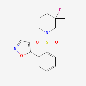 5-[2-(3-Fluoro-3-methylpiperidin-1-yl)sulfonylphenyl]-1,2-oxazole