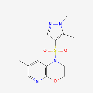 1-(1,5-Dimethylpyrazol-4-yl)sulfonyl-7-methyl-2,3-dihydropyrido[2,3-b][1,4]oxazine