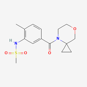 N-[2-methyl-5-(7-oxa-4-azaspiro[2.5]octane-4-carbonyl)phenyl]methanesulfonamide