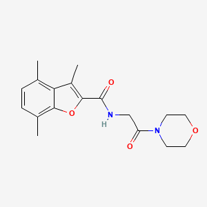 3,4,7-trimethyl-N-(2-morpholin-4-yl-2-oxoethyl)-1-benzofuran-2-carboxamide