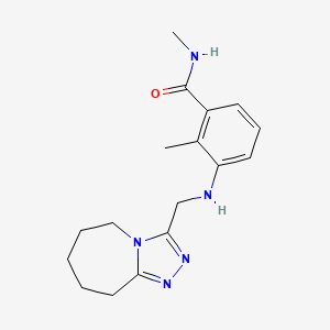 molecular formula C17H23N5O B7441975 N,2-dimethyl-3-(6,7,8,9-tetrahydro-5H-[1,2,4]triazolo[4,3-a]azepin-3-ylmethylamino)benzamide 