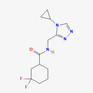 N-[(4-cyclopropyl-1,2,4-triazol-3-yl)methyl]-3,3-difluorocyclohexane-1-carboxamide