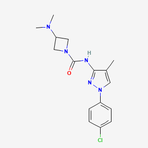 N-[1-(4-chlorophenyl)-4-methylpyrazol-3-yl]-3-(dimethylamino)azetidine-1-carboxamide