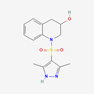 1-[(3,5-dimethyl-1H-pyrazol-4-yl)sulfonyl]-3,4-dihydro-2H-quinolin-3-ol