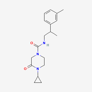 4-cyclopropyl-N-[2-(3-methylphenyl)propyl]-3-oxopiperazine-1-carboxamide