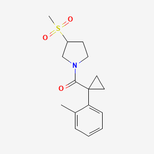 [1-(2-Methylphenyl)cyclopropyl]-(3-methylsulfonylpyrrolidin-1-yl)methanone