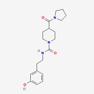 N-[2-(3-hydroxyphenyl)ethyl]-4-(pyrrolidine-1-carbonyl)piperidine-1-carboxamide