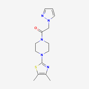 1-[4-(4,5-Dimethyl-1,3-thiazol-2-yl)piperazin-1-yl]-2-pyrazol-1-ylethanone