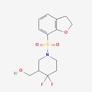 [1-(2,3-Dihydro-1-benzofuran-7-ylsulfonyl)-4,4-difluoropiperidin-3-yl]methanol