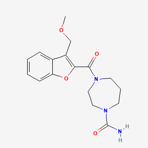 molecular formula C17H21N3O4 B7442087 4-[3-(Methoxymethyl)-1-benzofuran-2-carbonyl]-1,4-diazepane-1-carboxamide 