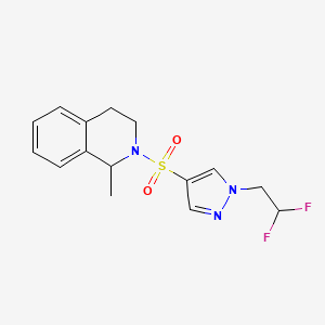 2-[1-(2,2-difluoroethyl)pyrazol-4-yl]sulfonyl-1-methyl-3,4-dihydro-1H-isoquinoline