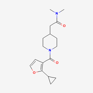 2-[1-(2-cyclopropylfuran-3-carbonyl)piperidin-4-yl]-N,N-dimethylacetamide