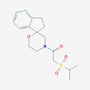 2-Propan-2-ylsulfonyl-1-spiro[1,2-dihydroindene-3,2'-morpholine]-4'-ylethanone