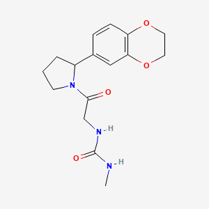 1-[2-[2-(2,3-Dihydro-1,4-benzodioxin-6-yl)pyrrolidin-1-yl]-2-oxoethyl]-3-methylurea