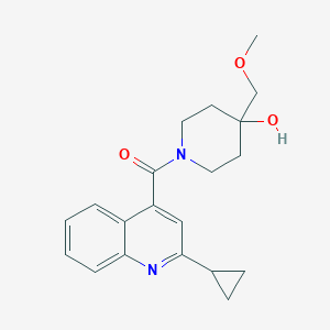 (2-Cyclopropylquinolin-4-yl)-[4-hydroxy-4-(methoxymethyl)piperidin-1-yl]methanone