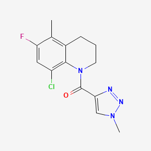 (8-chloro-6-fluoro-5-methyl-3,4-dihydro-2H-quinolin-1-yl)-(1-methyltriazol-4-yl)methanone