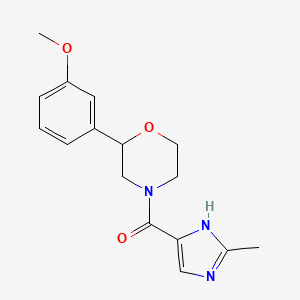 [2-(3-methoxyphenyl)morpholin-4-yl]-(2-methyl-1H-imidazol-5-yl)methanone