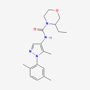 N-[1-(2,5-dimethylphenyl)-5-methylpyrazol-4-yl]-3-ethylmorpholine-4-carboxamide