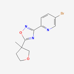 3-(5-Bromopyridin-2-yl)-5-(3-methyloxolan-3-yl)-1,2,4-oxadiazole