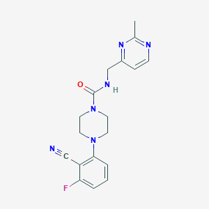 4-(2-cyano-3-fluorophenyl)-N-[(2-methylpyrimidin-4-yl)methyl]piperazine-1-carboxamide