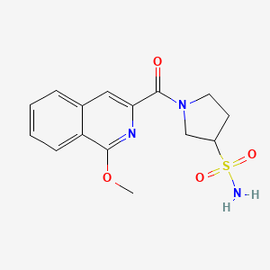 1-(1-Methoxyisoquinoline-3-carbonyl)pyrrolidine-3-sulfonamide