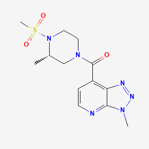 [(3S)-3-methyl-4-methylsulfonylpiperazin-1-yl]-(3-methyltriazolo[4,5-b]pyridin-7-yl)methanone