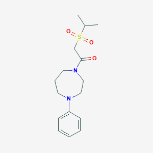 1-(4-Phenyl-1,4-diazepan-1-yl)-2-propan-2-ylsulfonylethanone