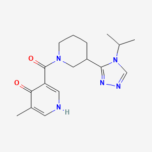 molecular formula C17H23N5O2 B7442337 3-methyl-5-[3-(4-propan-2-yl-1,2,4-triazol-3-yl)piperidine-1-carbonyl]-1H-pyridin-4-one 