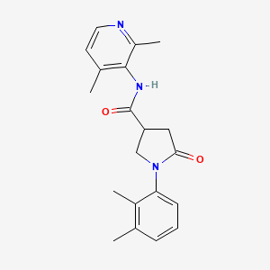 molecular formula C20H23N3O2 B7442339 1-(2,3-dimethylphenyl)-N-(2,4-dimethylpyridin-3-yl)-5-oxopyrrolidine-3-carboxamide 