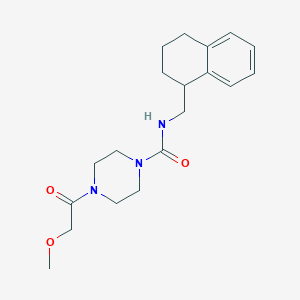 molecular formula C19H27N3O3 B7442350 4-(2-methoxyacetyl)-N-(1,2,3,4-tetrahydronaphthalen-1-ylmethyl)piperazine-1-carboxamide 