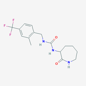 1-[[2-Methyl-4-(trifluoromethyl)phenyl]methyl]-3-(2-oxoazepan-3-yl)urea