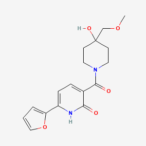 6-(furan-2-yl)-3-[4-hydroxy-4-(methoxymethyl)piperidine-1-carbonyl]-1H-pyridin-2-one