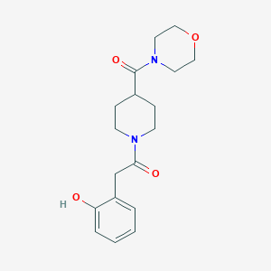 2-(2-Hydroxyphenyl)-1-[4-(morpholine-4-carbonyl)piperidin-1-yl]ethanone