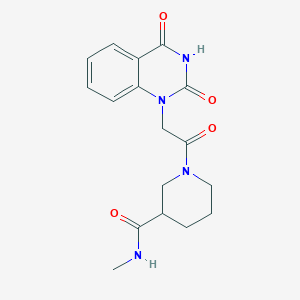 1-[2-(2,4-dioxoquinazolin-1-yl)acetyl]-N-methylpiperidine-3-carboxamide