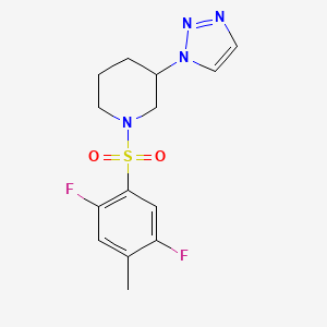 1-(2,5-Difluoro-4-methylphenyl)sulfonyl-3-(triazol-1-yl)piperidine