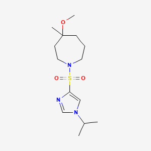 4-Methoxy-4-methyl-1-(1-propan-2-ylimidazol-4-yl)sulfonylazepane