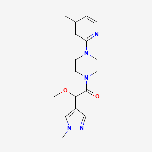 molecular formula C17H23N5O2 B7442484 2-Methoxy-2-(1-methylpyrazol-4-yl)-1-[4-(4-methylpyridin-2-yl)piperazin-1-yl]ethanone 