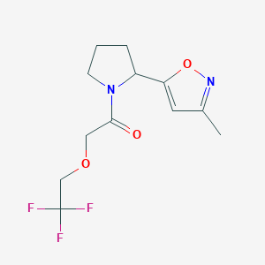 1-[2-(3-Methyl-1,2-oxazol-5-yl)pyrrolidin-1-yl]-2-(2,2,2-trifluoroethoxy)ethanone