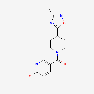 (6-Methoxypyridin-3-yl)-[4-(3-methyl-1,2,4-oxadiazol-5-yl)piperidin-1-yl]methanone