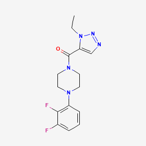 molecular formula C15H17F2N5O B7442565 [4-(2,3-Difluorophenyl)piperazin-1-yl]-(3-ethyltriazol-4-yl)methanone 